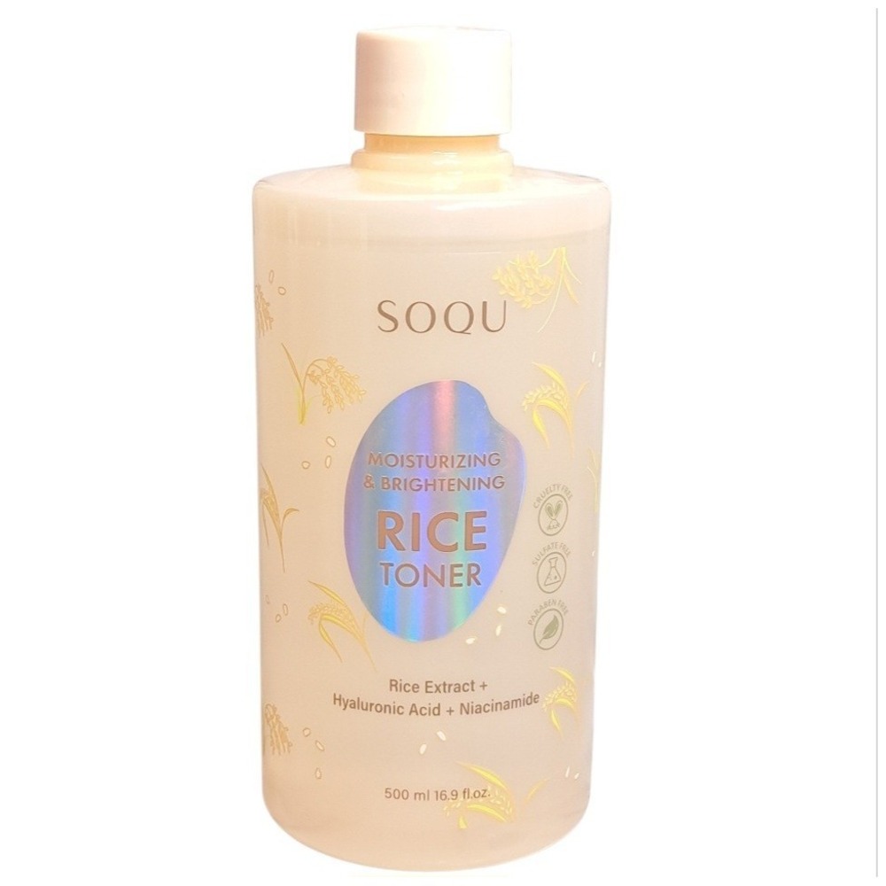 SOQU Moisturizing & Brightening Rice Toner Rice Extract + Hyaluronic Acid